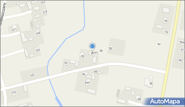 Sobieszczany-Kolonia, Sobieszczany-Kolonia, 60, mapa Sobieszczany-Kolonia