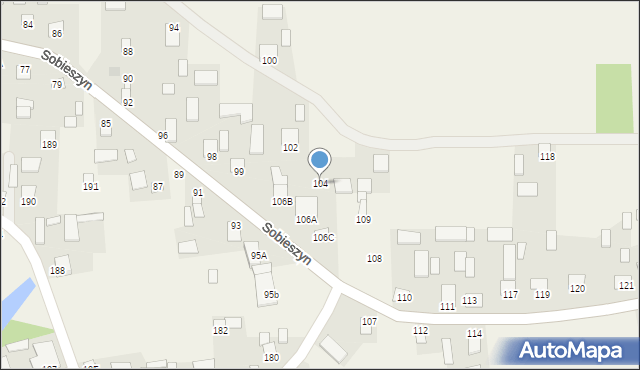 Sobieszyn, Sobieszyn, 104, mapa Sobieszyn