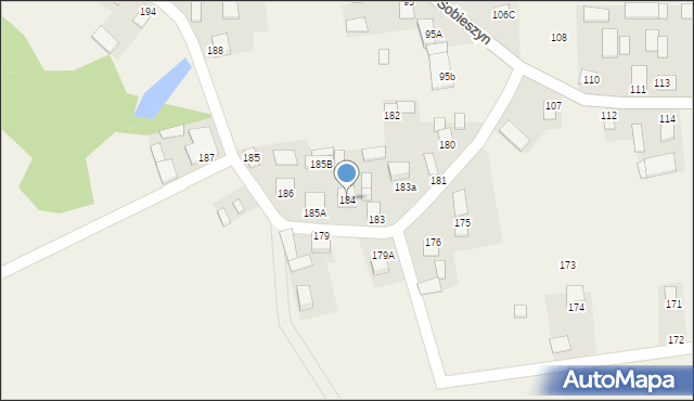 Sobieszyn, Sobieszyn, 184, mapa Sobieszyn