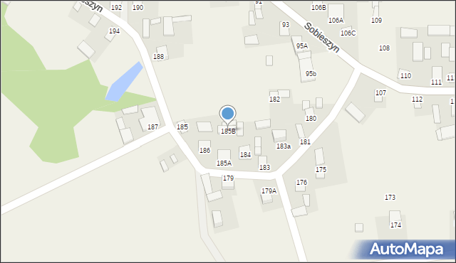 Sobieszyn, Sobieszyn, 185B, mapa Sobieszyn