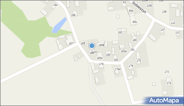 Sobieszyn, Sobieszyn, 186, mapa Sobieszyn