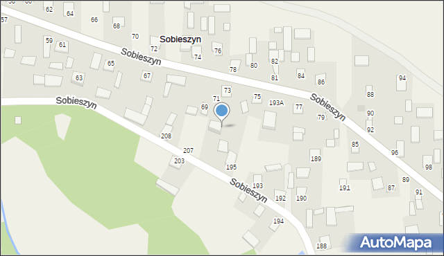 Sobieszyn, Sobieszyn, 195a, mapa Sobieszyn