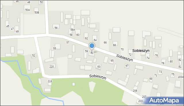 Sobieszyn, Sobieszyn, 61, mapa Sobieszyn