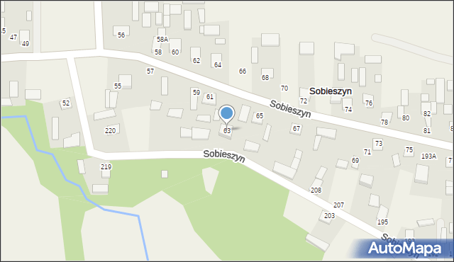 Sobieszyn, Sobieszyn, 63, mapa Sobieszyn