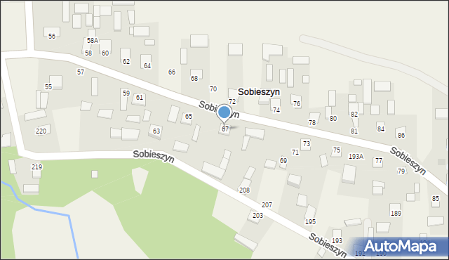 Sobieszyn, Sobieszyn, 67, mapa Sobieszyn