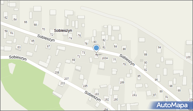 Sobieszyn, Sobieszyn, 75, mapa Sobieszyn