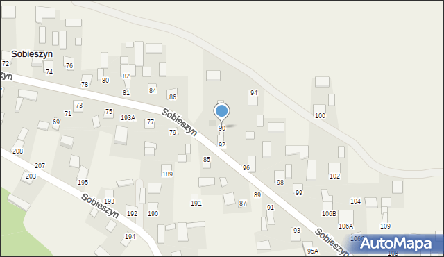 Sobieszyn, Sobieszyn, 90, mapa Sobieszyn