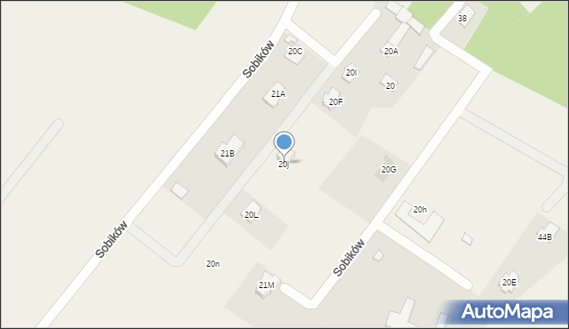 Sobików, Sobików, 20j, mapa Sobików