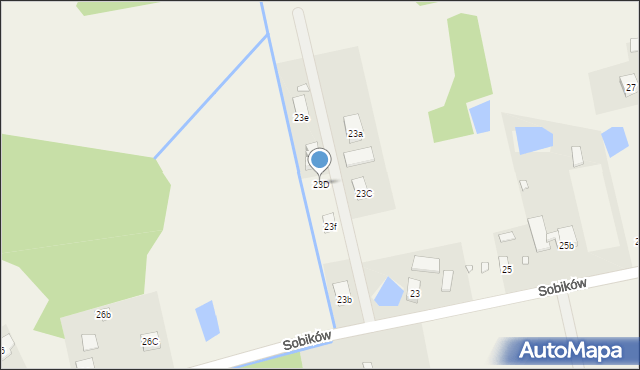 Sobików, Sobików, 23D, mapa Sobików
