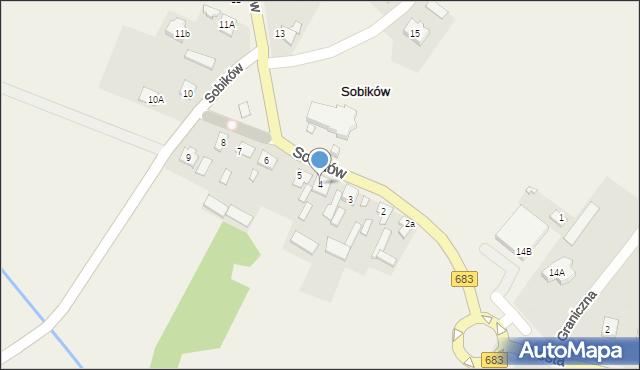 Sobików, Sobików, 4, mapa Sobików