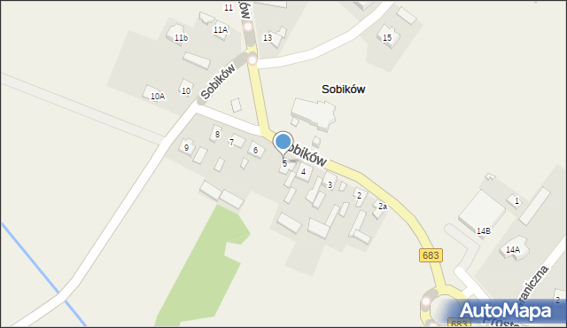 Sobików, Sobików, 5, mapa Sobików