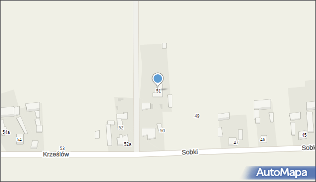 Sobki, Sobki, 51, mapa Sobki