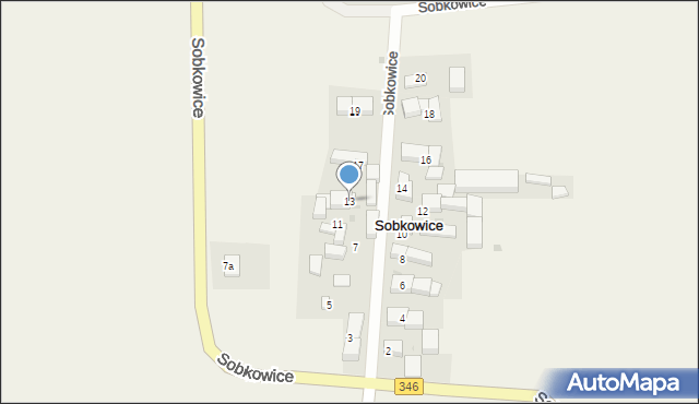 Sobkowice, Sobkowice, 13, mapa Sobkowice