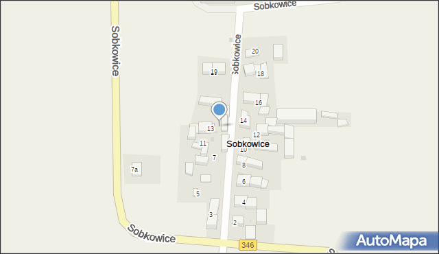 Sobkowice, Sobkowice, 13a, mapa Sobkowice