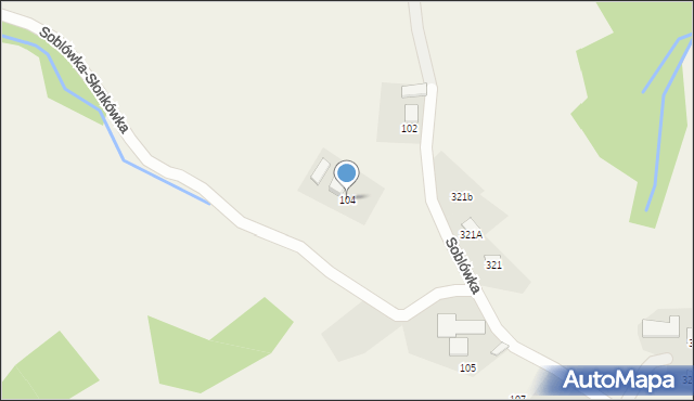 Soblówka, Soblówka, 104, mapa Soblówka