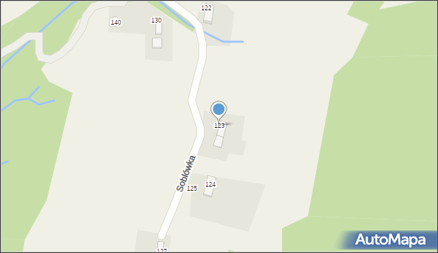 Soblówka, Soblówka, 123, mapa Soblówka