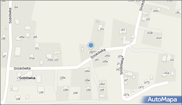 Soblówka, Soblówka, 160, mapa Soblówka