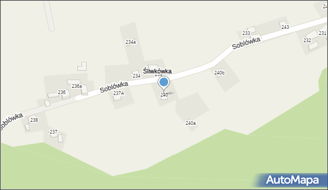 Soblówka, Soblówka, 240, mapa Soblówka