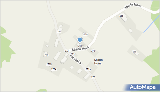 Soblówka, Soblówka, 265, mapa Soblówka