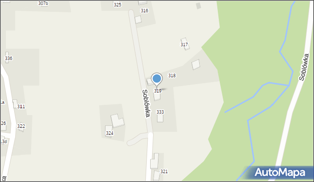 Soblówka, Soblówka, 319, mapa Soblówka