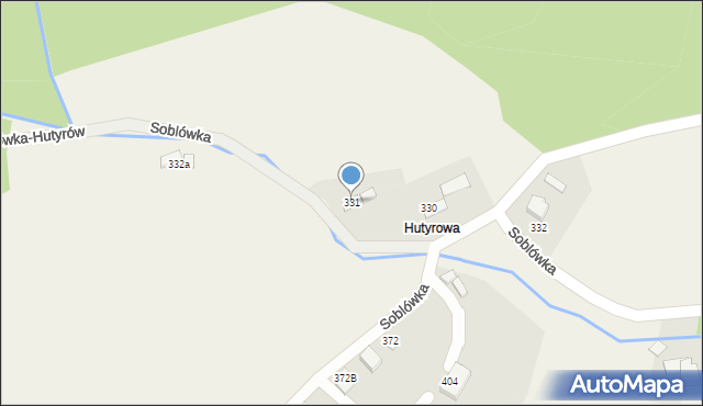 Soblówka, Soblówka, 331, mapa Soblówka