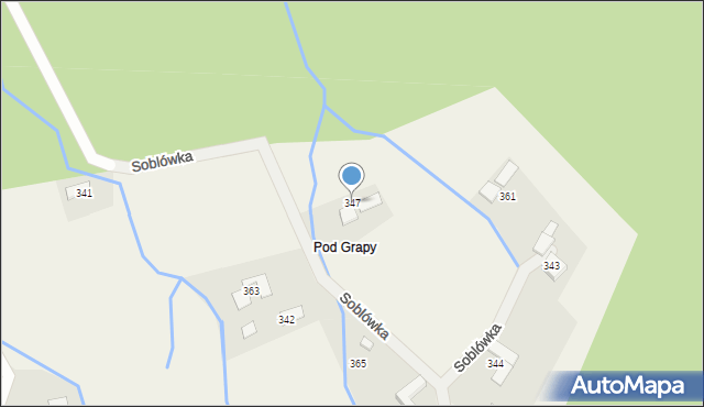 Soblówka, Soblówka, 347, mapa Soblówka