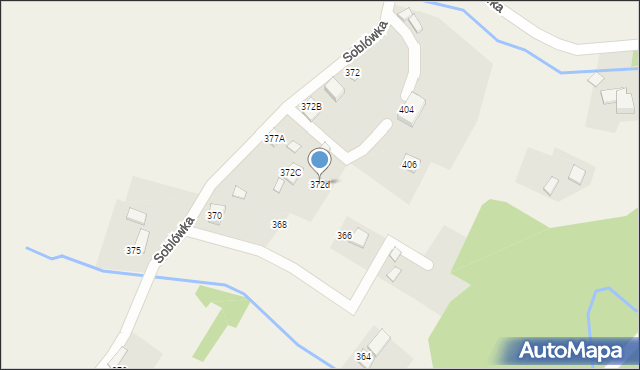 Soblówka, Soblówka, 372d, mapa Soblówka