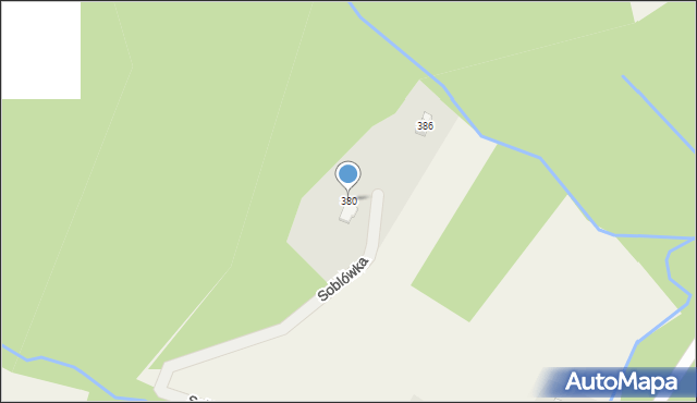 Soblówka, Soblówka, 380, mapa Soblówka