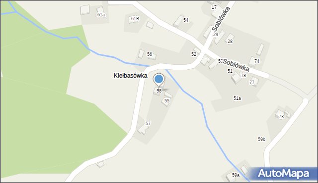 Soblówka, Soblówka, 58, mapa Soblówka