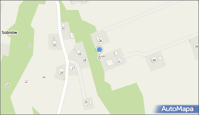 Sobniów, Sobniów, 21, mapa Sobniów