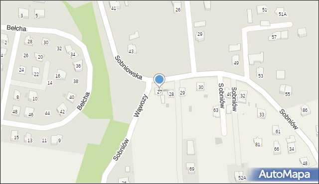 Sobniów, Sobniów, 27, mapa Sobniów