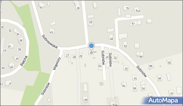 Sobniów, Sobniów, 30, mapa Sobniów