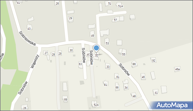 Sobniów, Sobniów, 32, mapa Sobniów