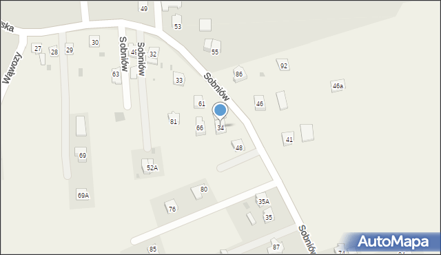 Sobniów, Sobniów, 34, mapa Sobniów
