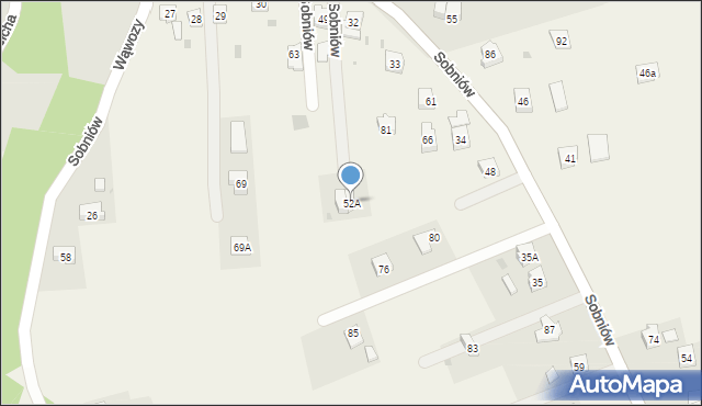 Sobniów, Sobniów, 52A, mapa Sobniów
