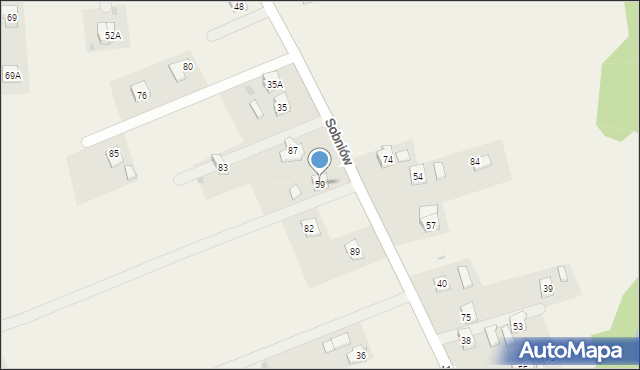 Sobniów, Sobniów, 59, mapa Sobniów