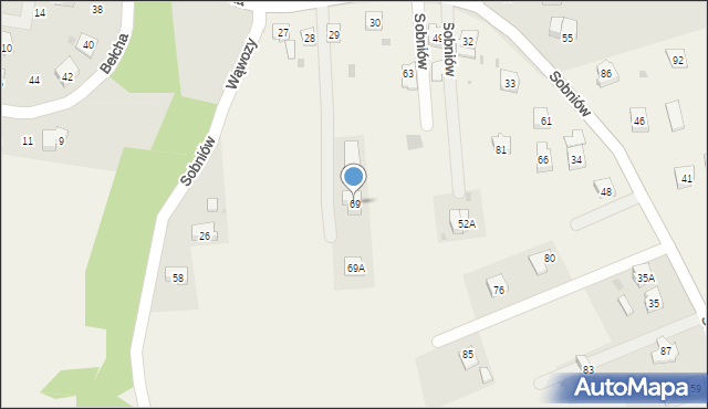 Sobniów, Sobniów, 69, mapa Sobniów