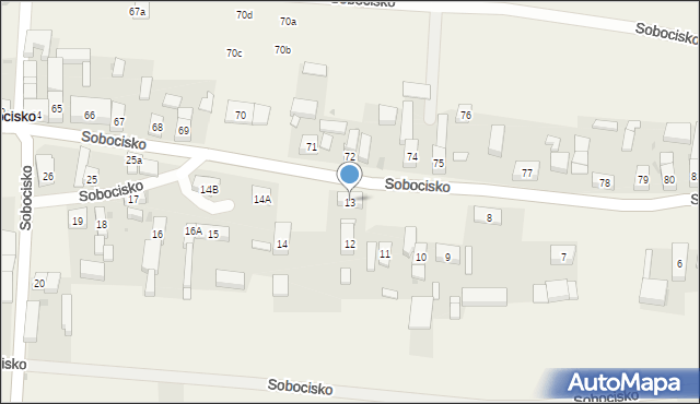 Sobocisko, Sobocisko, 13, mapa Sobocisko
