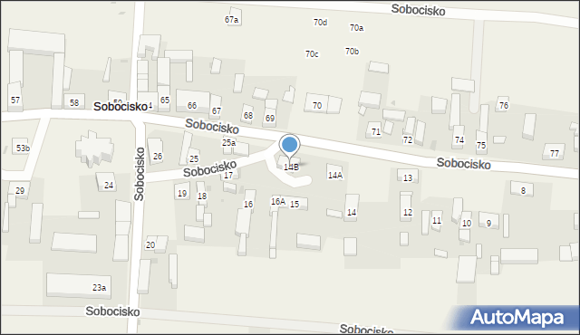 Sobocisko, Sobocisko, 14B, mapa Sobocisko