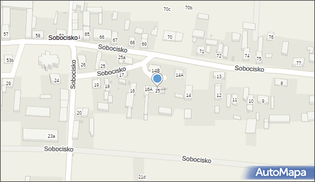 Sobocisko, Sobocisko, 15, mapa Sobocisko