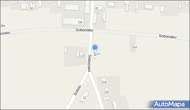 Sobocisko, Sobocisko, 21, mapa Sobocisko