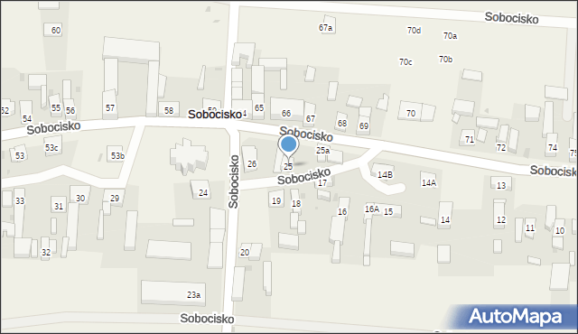 Sobocisko, Sobocisko, 25, mapa Sobocisko
