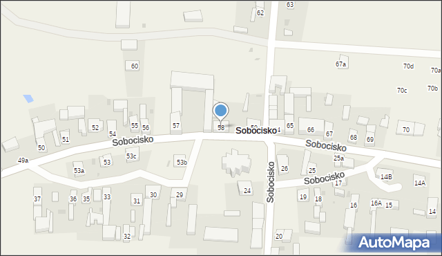 Sobocisko, Sobocisko, 58, mapa Sobocisko