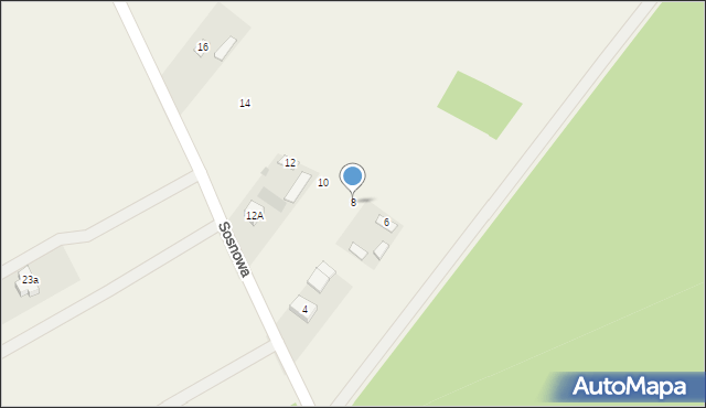 Sobolew, Sosnowa, 8, mapa Sobolew