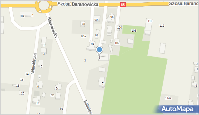 Sobolewo, Sobolewska, 5, mapa Sobolewo