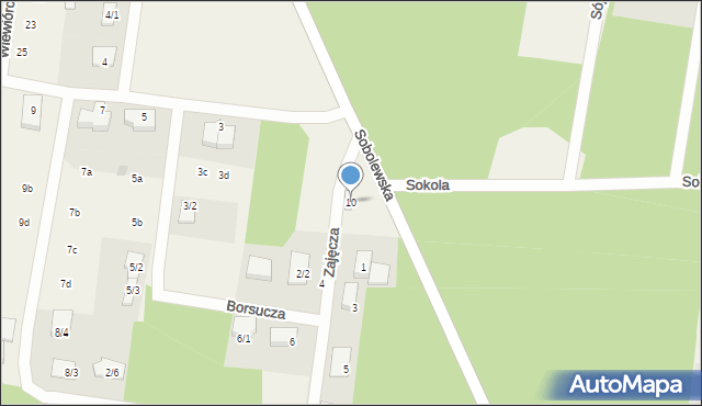 Sobolewo, Sobolewska, 10, mapa Sobolewo