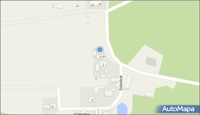 Sobolice, Sobolice, 1, mapa Sobolice
