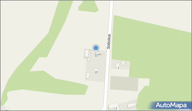 Sobolice, Sobolice, 21, mapa Sobolice