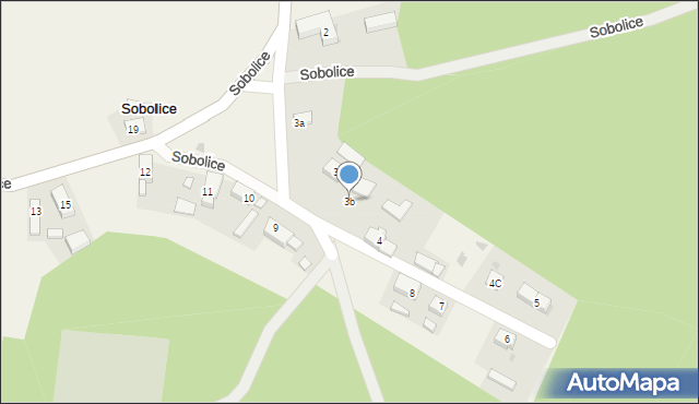 Sobolice, Sobolice, 3b, mapa Sobolice