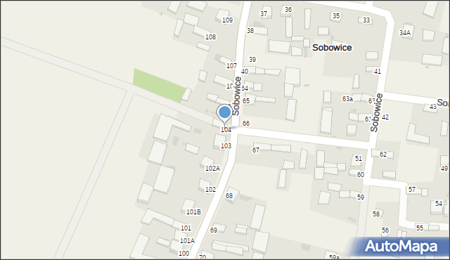 Sobowice, Sobowice, 104, mapa Sobowice